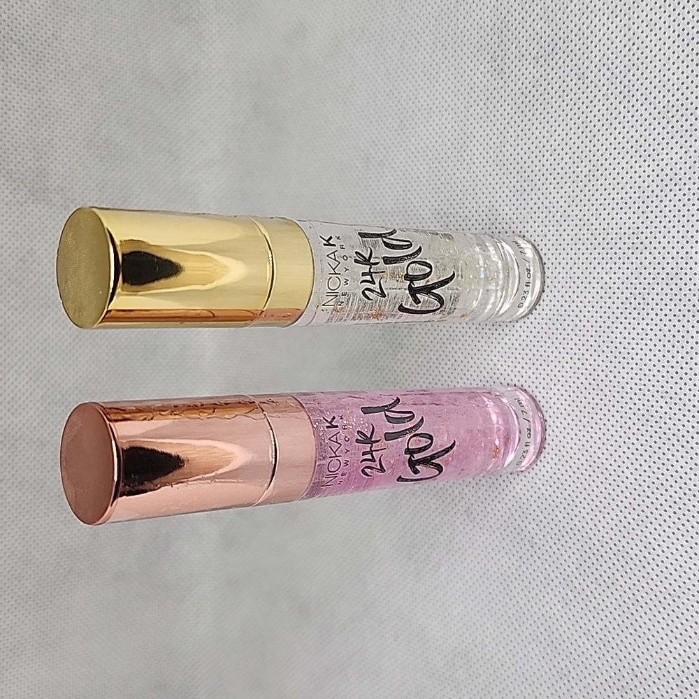 2X LIP GLOW SET ✨️ INFUSED with REAL 24K GOLD 7ml x2 / 0.23 fl.oz  (NIB)✨️ - Picture 2 of 6